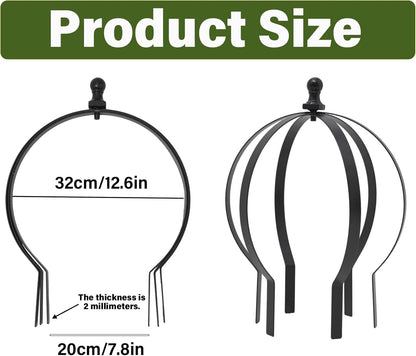 Metal Garden Trellis - 12.6" x 17.5" Durable Black Powder Coated Obelisk for Climbing Plants, Ideal for Roses, Vines, and Flowers - Easy Assembly for Indoor & Outdoor Use