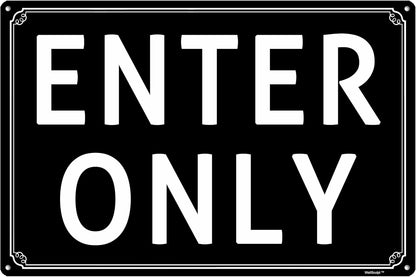 12x16" Enter Only- Do Not Enter Parking Lot Sign - High-Intensity Grade Aluminum, Weatherproof & Fade-Resistant, Ideal for Outdoor & Indoor Use - Curbside Sign