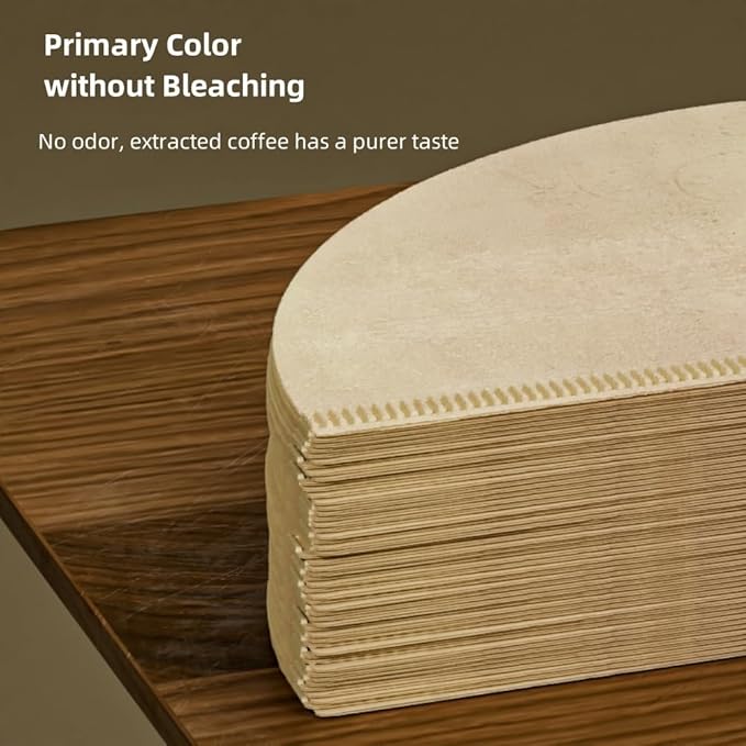 V60 Coffee Filters Size 02 - Disposable Natural Brown Paper Filters for 1-4 Cups - Compatible with Hario V60, Pour Over & Drip Coffee Makers (Natural Unbleached, 02 V60-100 Count)