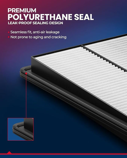 KAX Engine & Cabin Air Filter Kit for Honda Pilot 2016-2022, Ridgeline 2017-2025, Passport 2019-2025, Acura MDX 2016-2020 3.5L/3.0L, Replace# CF10134 CA12061