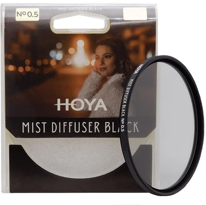 Hoya 72mm Mist Filter Black Diffuser No. 0.5 - Black Mist Filter for Camera Lenses - Soft Diffusion Effect for Portrait Photography & Cinematic Look, Reduces Contrast & Softens Wrinkles
