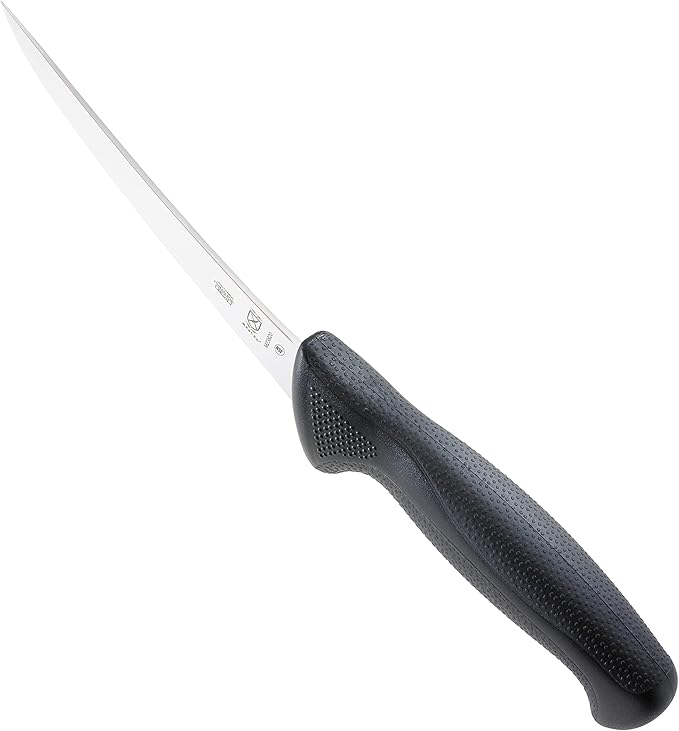 Mercer Culinary M23820 Millennia Black Handle, 6-Inch Curved, Boning Knife