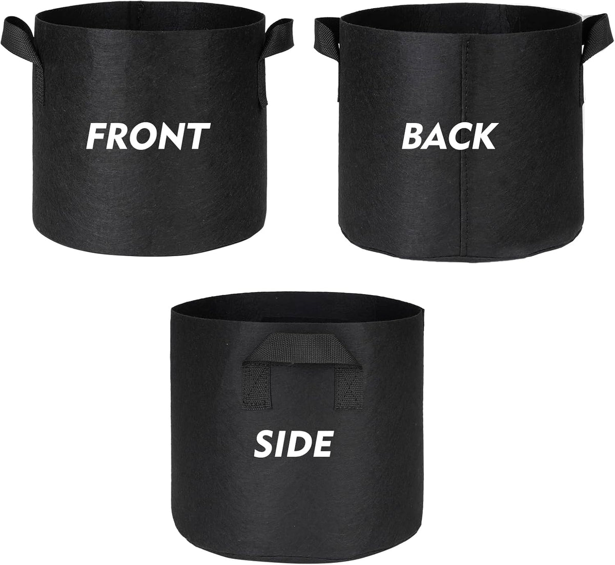 WEIFENG 3-Pack 50 Gallon Grow Bags Outdoor Plant Pots with Handles Potato Grow Bags