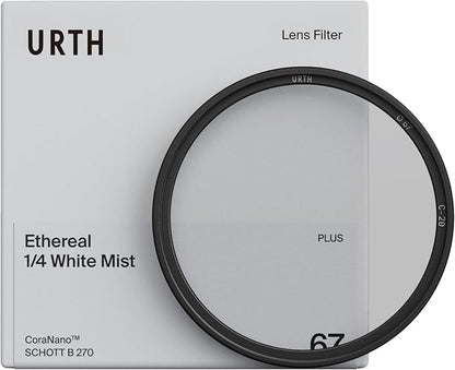 Urth 72mm Ethereal White Mist ¼ Diffusion Lens Filter (Plus+) - Cinematic Effect, 20-Layer Nano-Coated Light Dispersing Particles