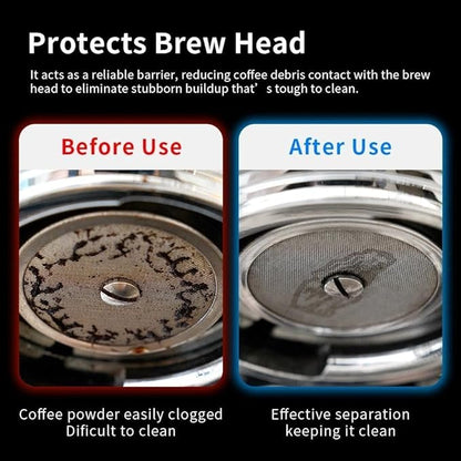 watchget 53mm Espresso Puck Screen Reusable Mesh Coffee Filter 0.8mm Thickness Puck Screen Stainless Steel Lower Shower Screen for 54mm Protafilter Basket
