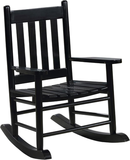 Black Slat Back Youth Rocking Chair