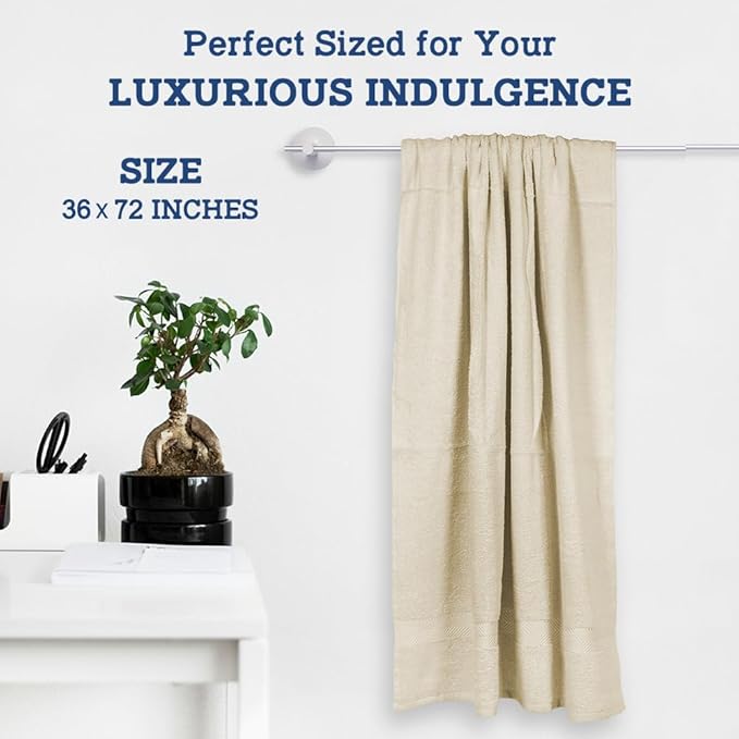 Casa Lino Bath Sheets Set Extra Large - 100% Cotton Extra Large Bath Towels - Highly Absorbent & Quick Dry Oversized Towels for Adults - 60" x 30" - Pack of 2 - (Linen Brown)