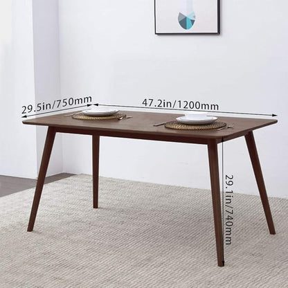 Dining Table Kitchen Table 47" Dining Room Table Small Kitchen Table for Small Spaces Table Modern Home Furniture Dinner Table Rectangular (Espresso)
