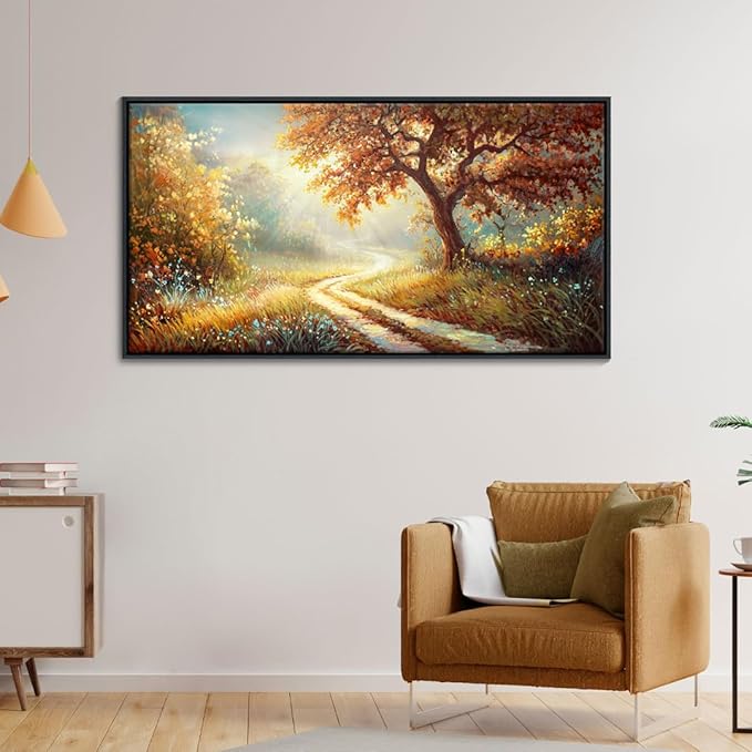 Forest Canvas Wall Art Large Wall Decor for Living Room Farmhouse Landscape Painting Wall Pictures Office Mural Farmhouse Home Decor 20x40 Inches Wood Framed