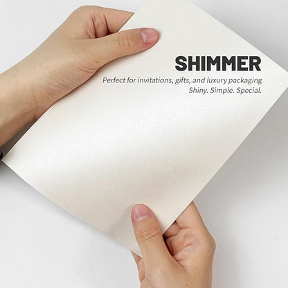 50 PCS Pearl Ivory A7 Envelopes with Stickers, Shimmering 5x7 Envelopes for Invitations, Great for Wedding Invitation Cards, Birthday RSVP, Graduation, Baby Shower 5.25 x 7.25 inches
