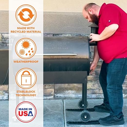 Gator Tail - Leveling Shims for Grill - Plastic Wedges for Smokers, BBQs and Griddles - Cabinet Leveling Blocks- Hard Leveling Wedge - 2 Pack