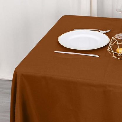Efavormart 70" Square Linens Cinnamon Brown Wholesale Linens Polyester Square Linen Tablecloth for Wedding Banquet Party Restaurant
