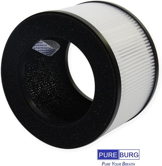 PUREBURG Replacement Filters Compatible with Mooka M01 Air Purifier,2-Pack H13 HEPA+12 Aroma Pad, 3-Stage Filtration Activated carbon 2-in-1 Desktop Air Cleaner