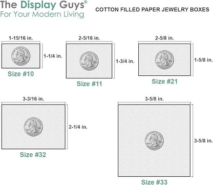 TheDisplayGuys - 25-Pack #53 Kraft Paper Cardboard Gift Boxes/Jewelry Cases w. Cotton Padding & Lid - Pearl Teal - (5.4" x 3.9" x 1.0")