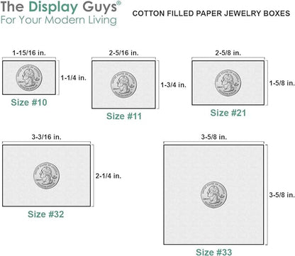 TheDisplayGuys - 25-Pack #53 Kraft Paper Cardboard Gift Boxes/Jewelry Cases w. Cotton Padding & Lid - Matte Red - (5.4" x 3.9" x 1.0")