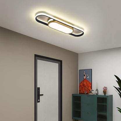 Tioolo Modern LED Flush Mount Ceiling Lights Dimmable LED Ceiling Lamp with Remote Control 2.3ft Acrylic Linear Ceiling Lighting Fixtures for Living Room Kitchen Dining Room Bedroom (40W/3000-6500K)