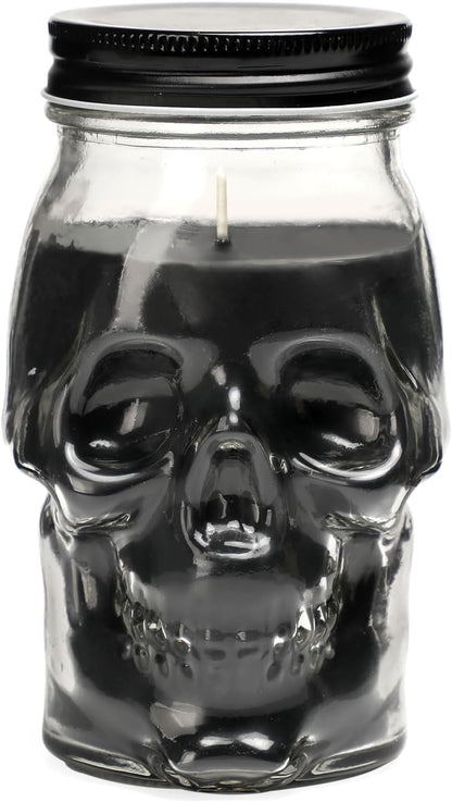 Gothic Skull Candle, Large Skull Candle Halloween Gothic Decorations for Home Table Bar Indoor Room,Scary Halloween Decorations Indoor Black