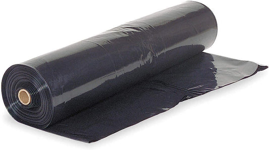 Farm Plastic Supply - Crawl Space Vapor Barrier - 10 Mil - Black Vapor Barrier, Thick Plastic Sheeting, Heavy Duty Polyethylene Film, Drop Cloth Covering for Crawlspace, Basement (2.5' x 100')