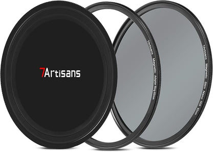 7artisans Nano Magnetic Filter UV Filter ND Light Reduction Filter/CPL Polarization Filter/GND Gradient Filter/Black Mist 1/4 Portrait Photography Filter Suitable for Lens(82mm ND8)
