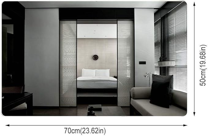Wall Mirror Modern LED Bathroom Mirror with Defogging Backlit Bathroom Mirrors with Light and Touch Sensor Switch Demister Pad (Color : D Size : 50CMx70CM) (A 75CMx120CM)