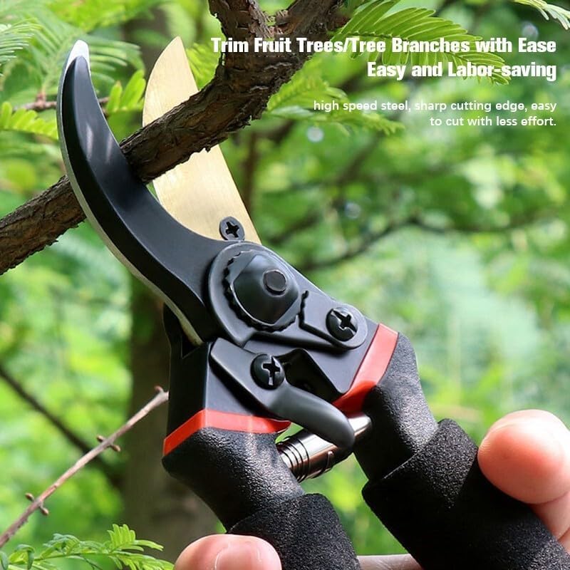 Astorn Premium Bypass Pruning Shears for Gardening - Heavy Duty, Ultra Sharp Garden Shears w/Ergonomic Soft Grip Handle - Made with High-Grade Carbon Steel - Ideal for Cutting, Gardening & Trimming