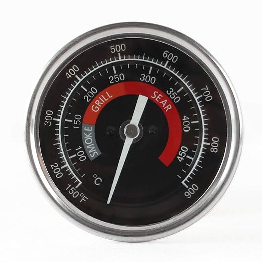 KAMaster BBQ Grill Temperature Gauge Waterproof Large Face for Kamado Joe Barbecue Charcoal Grill Stainless Steel 150-900°F Cooking Thermometer for Oven Wood Stove Accessories Tool Set Up Easy