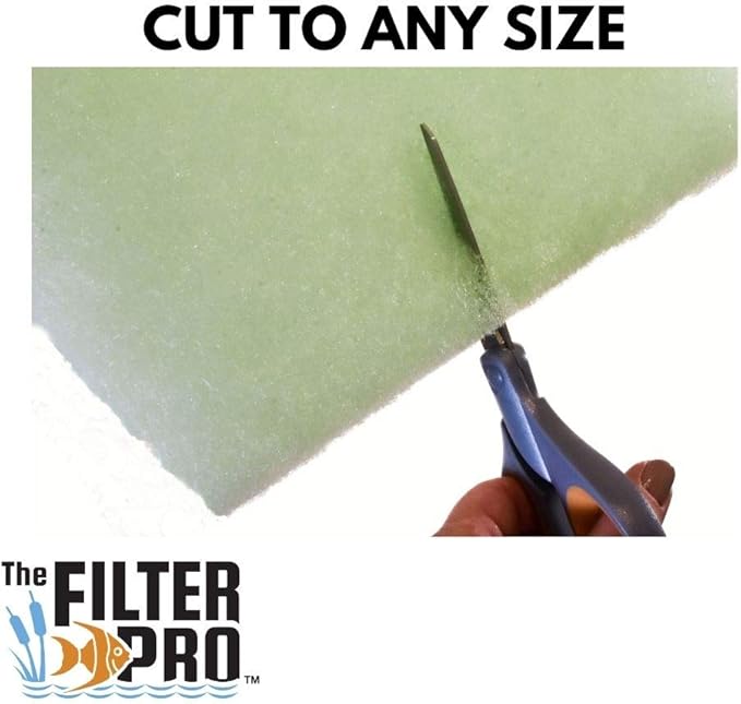 Lime Green Fine Filter Media, 1" Thick, 24" x 24" Pads, 5 Pack, Perfect for Aquariums, Ponds or Water Gardens, Made in USA