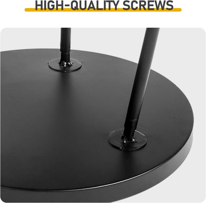 2-Tier Round Metal Coffee Tables Nightstand for Small Spaces,Round End Table,Small Side Table for Indoor Outdoor and Living Room Bedroom or Office, Black