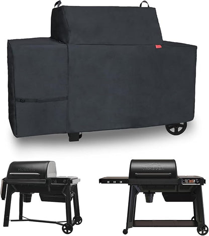 Grill Cover Fits Traeger Grills Woodridge Pro Electric Wood Pellet Grill and Smoker TFB97JLH,Outdoor Full-Length Heavy Duty Waterproof 600D Cover Compared to Traeger BAC776