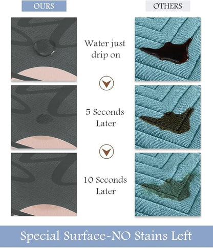 MontVoo-Bath Mat Rug Long Non Slip Super Absorbent Bathroom Runner Stain Resistant Quick Dry Thin Bathroom Mat Fit Under Door-17"x70",Pink