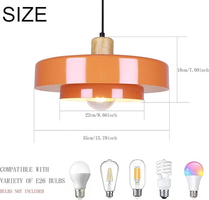 Plug in Pendant Light Modern Pendant Lamp E26 Vintage Hanging Light Fixture with 14ft Cord On/Off Switch for for Dining Room Bedroom Living Room Kitchen Island