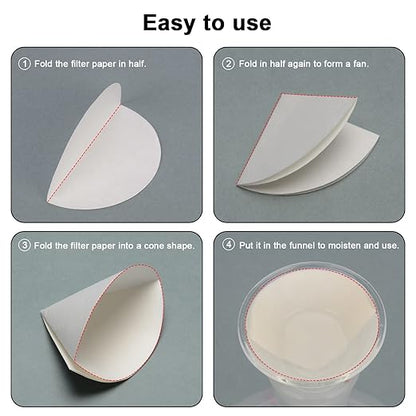 StonyLab Quantitative Filter Paper Circles, 46mm Diameter Cellulose Filter Paper with 20 Micron Particle Retention Medium Filtration Speed, Pack of 100