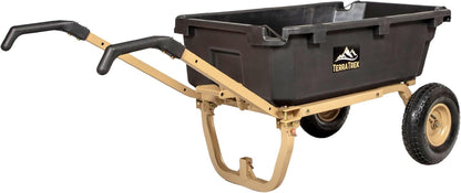 Heavy-Duty Garden Cart on Wheels – 7 Cu. Ft. 2-in-1 Utility Wagon & Wheelbarrow, Push or Tow Design, 1200 lb. Capacity, All-Terrain Utility Cart with 13" No-Flat Wheels