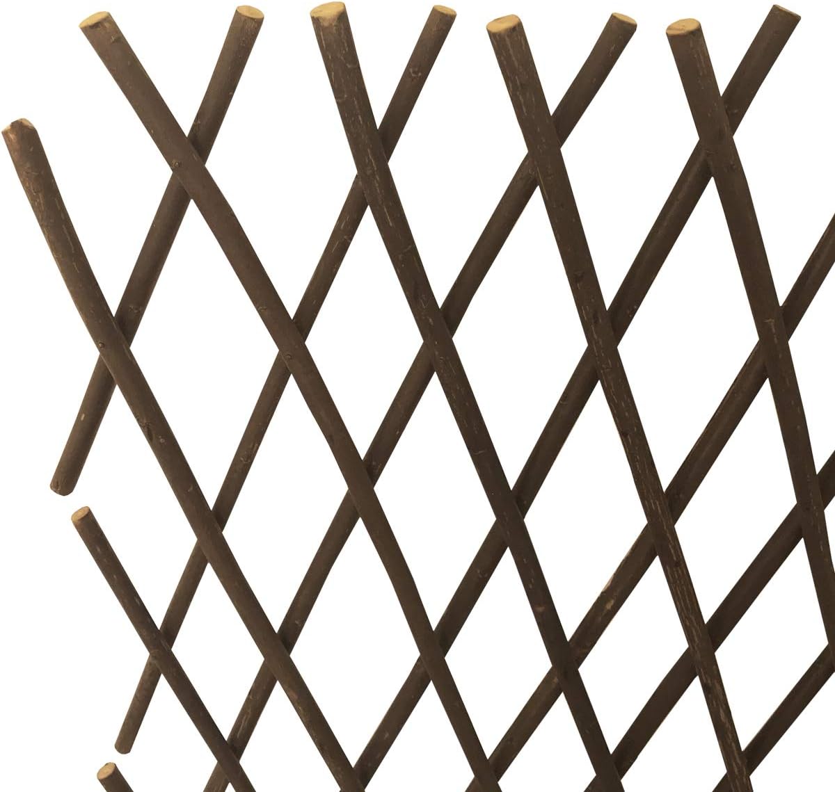 Expandable Garden Trellis Plant Support Willow Lattice Fence Panel for Climbing Plants Vine Ivy Rose Cucumbers Clematis