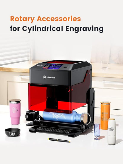 AlgoLaser 10W Portable Laser Engraver Machine: Smart Laser Engraver/Cutter with 3.5" Touchscreen & 2.0 AlgoOS System - Hand Draw/Wireless Transmission/Offline - Laser Engraving for Wood,Metal,Glass