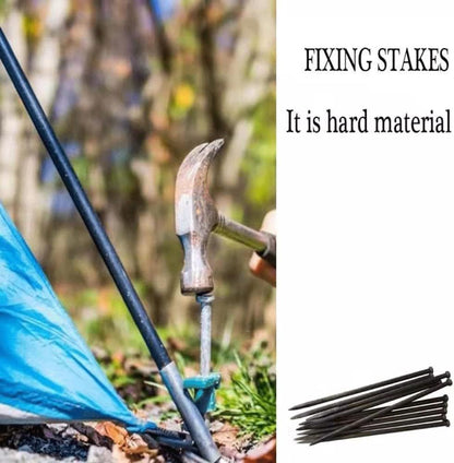 Metal Landscape Edging Anchoring Spikes, 200PCS 10 Inch Landscape Paver Edging Anchoring Spikes for Artificial Turf, Weed Barrier, Tent Spikes, Camping (200)