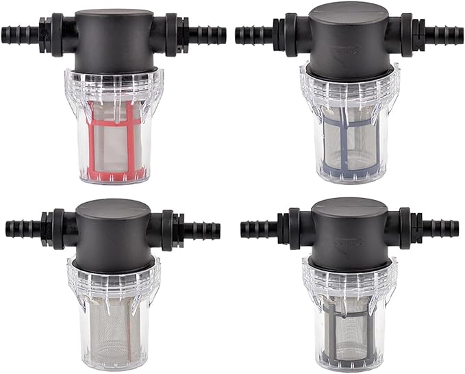 Garden Home 40-200 Mesh Large Flow Visible Filter Connector to Barb 16mm 20mm 25mm Hose Pre-Filter Garden Irrigation Agriculture Tool 1 Pcs Filter (Color : B, Size : 80Mesh)
