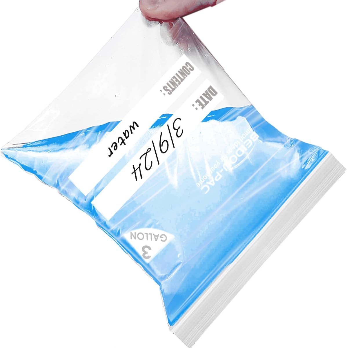 3 Gallon Large Plastic Bags with Zipper Top, | 100 Count | 2 Mil | 16" x 18" | Heavy-Duty Reusable Clear Freezer Storage Bags