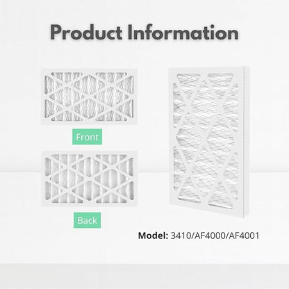 Nispira 5-Micron 3410 Outer Air Filter Replacement Compatible with WEN 3410 / POWERTEC AF4000 / Shop Fox W1830 / Grizzly G0738 Air Filtration System Part 90243-027-2, 4 Packs