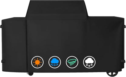 Heavy Duty 600D Polyester Cover Compatible with Traeger Grills BAC776 Woodridge Pro and Woodridge Elite Grills Replacement Covers Full-Length All Weather Grill Accessory