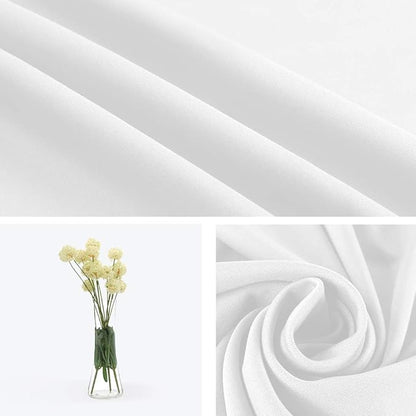 10x12ft White Backdrop for Photography, Polyester White Screen with 4 Clamps for Multiple Occasions