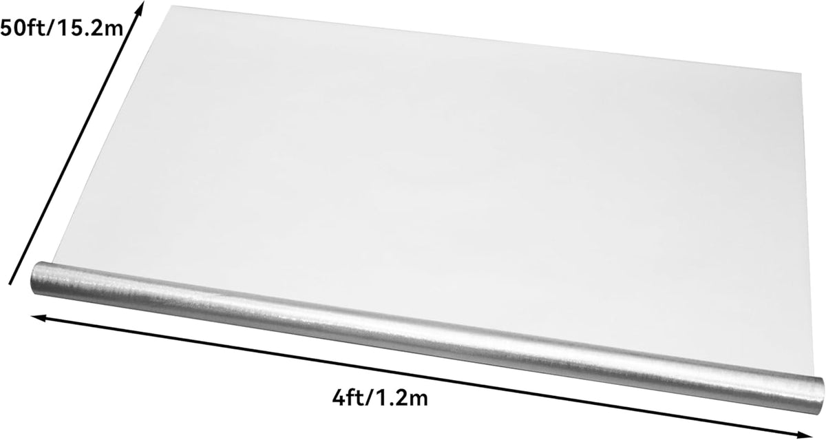 6 Mil Mylar Film Roll Diamond Film Foil Roll Highly Reflective Grow Room (4X50FT)