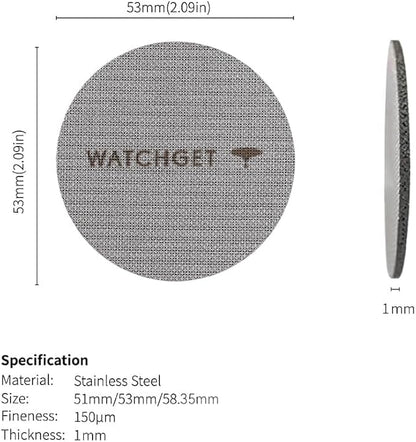 watchget 53mm Espresso Puck Screen Lower Shower Screen 1mm Thickness 150μm Metal Coffee Filter 316 Stainless Steel Reusable Espresso Screen for 54mm Portafilter Filter Basket(53mm(1mm thick))