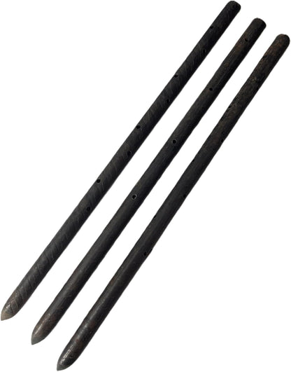 MCA 18" Round Steel Concrete Form Stakes (10 Pack) 3/4" Heavy-Duty Pointed with Holes – for Construction, Landscaping, Garden, Anchoring