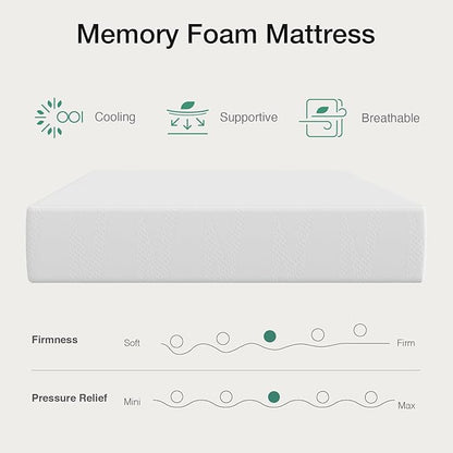 Novilla 6 Inch King Size Mattress in a Box, King Gel Memory Foam Mattress with Comfort Foam for Cooling Night Sleep, Comfort Support and Pressure Relief, CertiPUR-US Certified