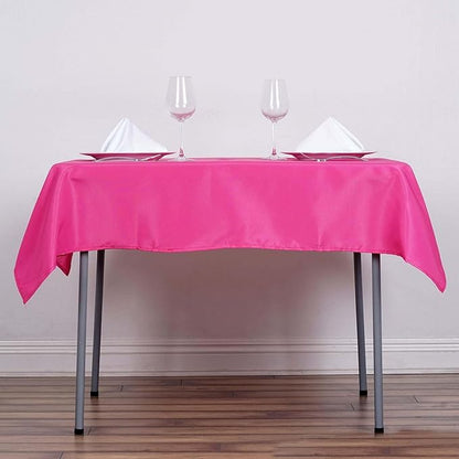 Efavormart 54x54 Fushia Wholesale Linens Seamless Polyester Square Linen Tablecloth for Wedding Banquet Party Restaurant
