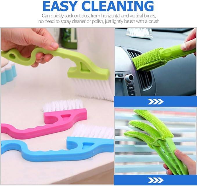 Ciieeo 8pcs Window Groove Cleaning Brush Set with Soft Bristles for Wet and Dry Use, Multi-Use Gap Scrubber Brushes for Window Tracks and Narrow Spaces Cleaning Tools for Household