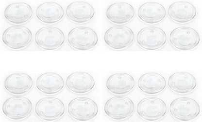 Hosley's Set of 24 Clear Glass Pillar Plates - 4 Inch Diameter. Ideal Gift for Weddings, Parties, Spa, Pillar Candle, Votive Candle Garden. Or as a Pedestal W1