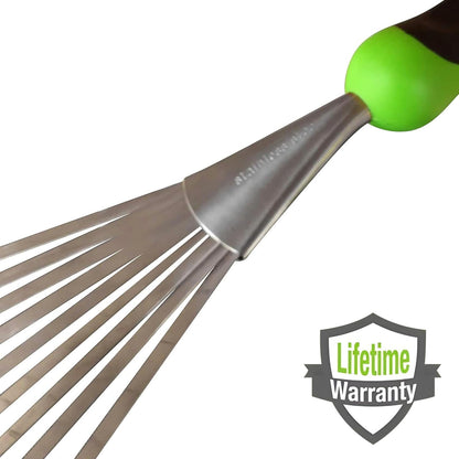 Garden Guru Stainless Steel Hand Rake Soil Tiller with Ergonomic Handle, Great for Gardening, Cultivating, Loosening Soil & Spreading Mulch (4 Pack)