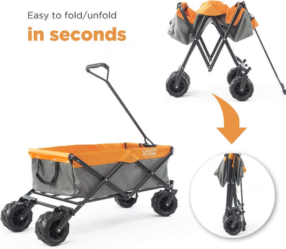 Creative Outdoor Original Folding Wagon All-Terrain Wheels